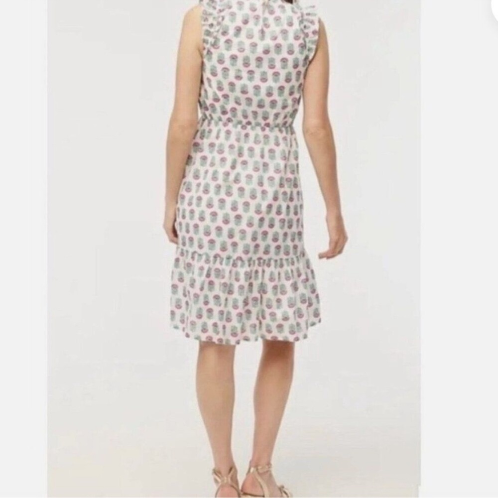 J. Crew White Floral Cotton Dress Size 12 NWT - Picture 4 of 10